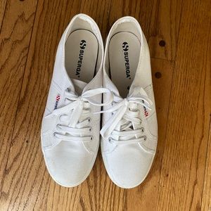 Superga White Platform Sneakers